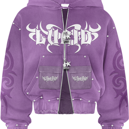 Lucid Hoodie - Heavyweight 450 GSM Cotton - Purple